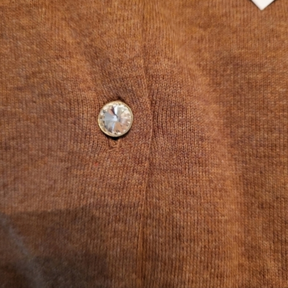 NWT CARAMEL CARDIGAN WITH JEWEL BUTTONS! - Picture 6 of 6